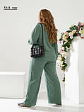 Стильний жіночий костюм батальний  5321 жан, фото 6