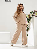 Стильний жіночий костюм батальний  5321 жан, фото 9