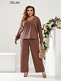 Стильний жіночий костюм батальний  5321 жан, фото 8