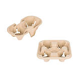 Картонний тримач для 2-х стаканів / підстаканник (холдер) 100 шт/уп. підставка під стакани, фото 5