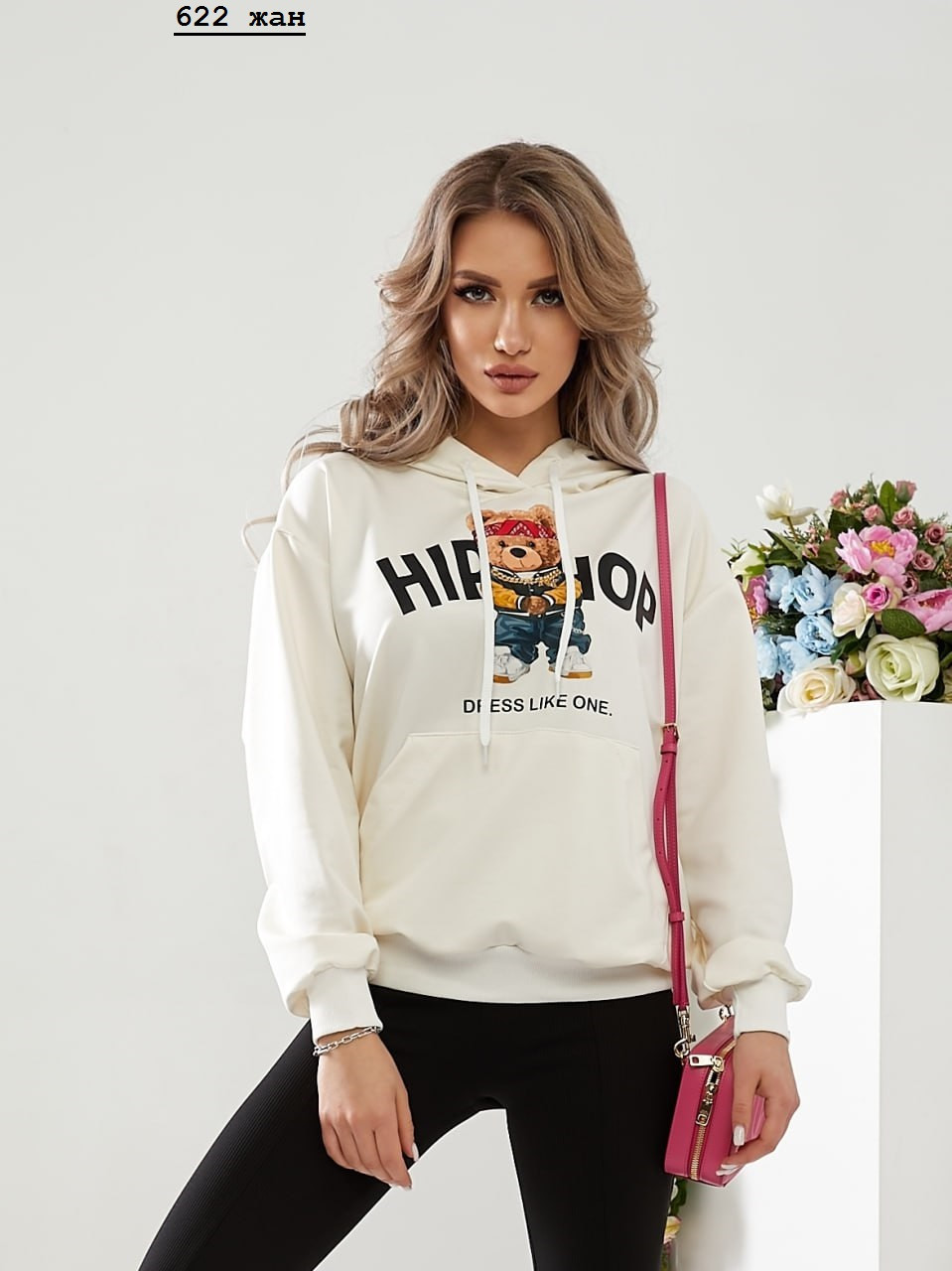 Стильний батник "HIPHOP" жіночий норма 622 жан, фото 1
