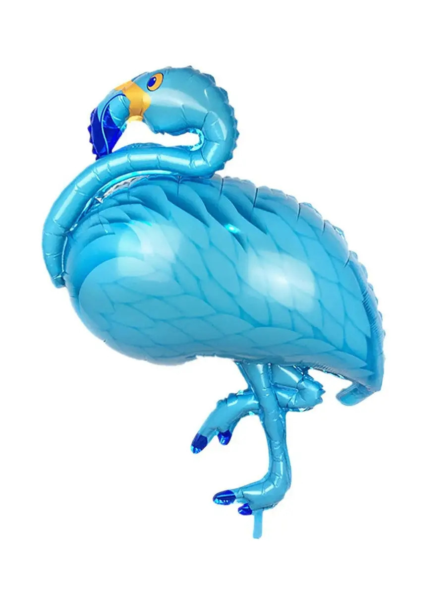 Фольгована кулька фігура Фламінго голубий, фото 1