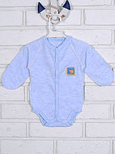 Боді із закритим рукавом блакитний меланж