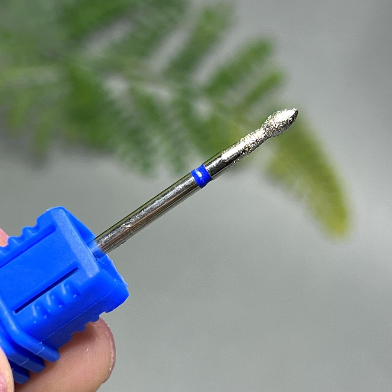 Алмазна фреза для манікюру/педикюру синя насічка №105