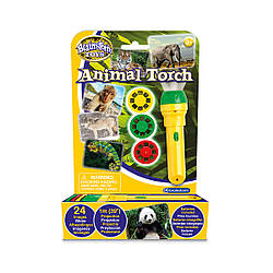 Ліхтарик-проєктор BRAINSTORM — У СВІТІ ЖИВОТНИХ (3 диски, 24 картинки)