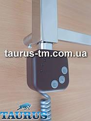 Квадратний коричневий ТЕН HeatQ з регулятором 30-60С та таймером 2 год + LED підсвітка; Польща; Поворотний