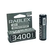 Аккумулятор 18650 Rablex 3400mAh литий-ионный Li-ion 3.7V для фонаря повербанка вейпа