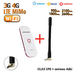 4G комплект з USB-модем Olax U90 та 2 антени 4G(LTE) по 4 db