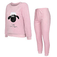 Женская тёплая махровая пижама Shaun the Sheep Pink M