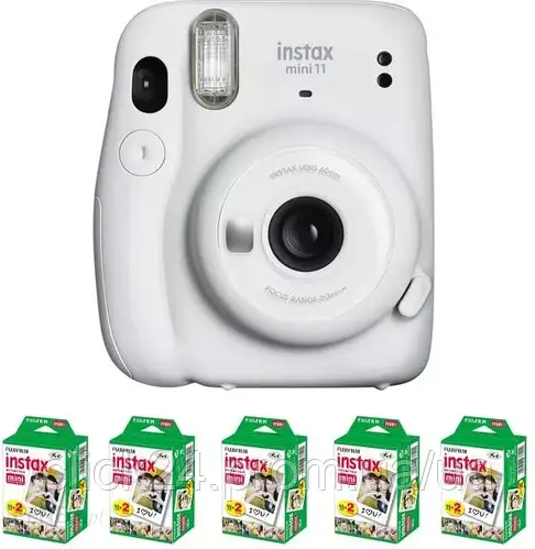 Фотоапарат Instax Mini 11 biały + 5 wkładów (2x10) (FUJIFILM), цена ...