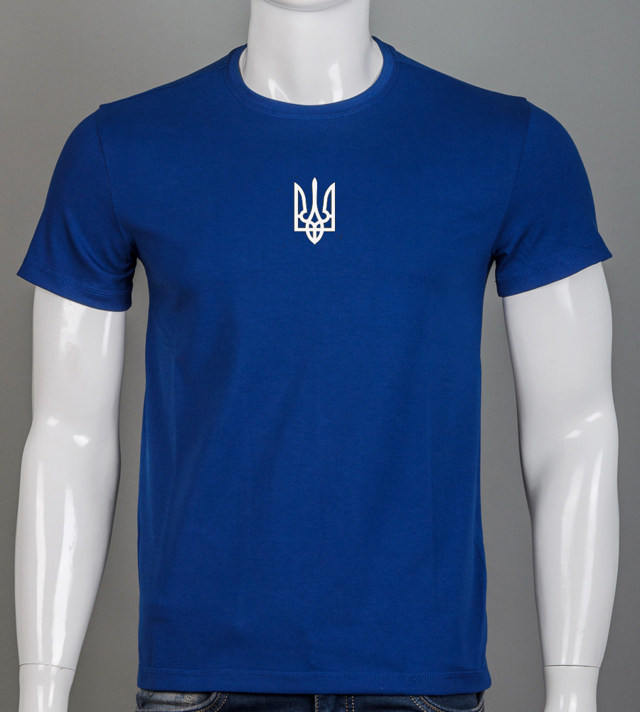 Футболка чоловіча Тризуб Синій 2401м, M (1шт)