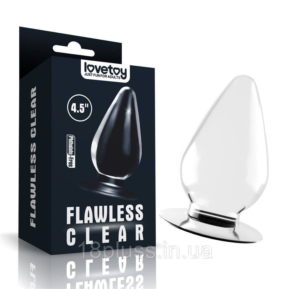 Прозора анальна пробка Flawless Clear Anal Plug 4.5", фото 1