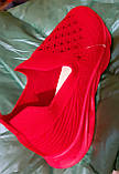 Мокасини сліпони жіночі червоні текстильні на повну ногу 38, фото 5