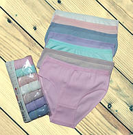 Набір трусів жіночих батальних Ніколетта 7 шт рубчик  Розміри 2XL 3XL 4XL 5XL 4XL