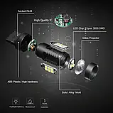 Помаранчева Жовта T20 7440 7443 W21W W21/5W DC12-24V Canbus LED Автолампа світлодіодна з лінзою безцокольна, фото 7