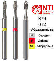 379-012-FG NTI Бор Алмазный Оливка , Овальный, Слива, Бутон для турбинного наконечника 379.314.012