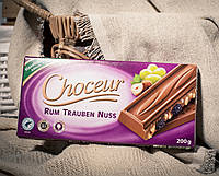 Молочный шоколад Choceur "Rum Trauben Nuss" 200 гр. Германия