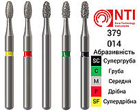 379-014-FG NTI Бор Алмазный Оливка , Овальный, Слива, Бутон для турбинного наконечника 379.314.014