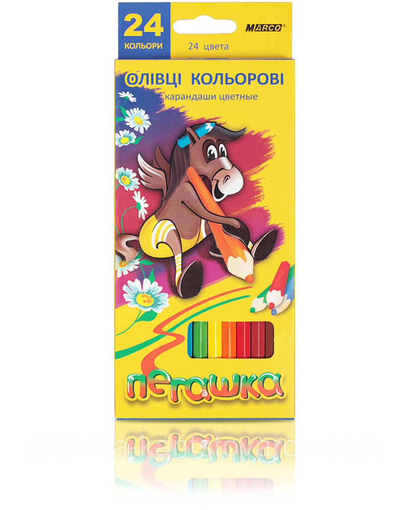 Олівці кольорові "MARCO" №1010-24CB Пегашка (24 кольори)
