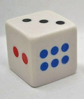 Ластик YT323D "Гральні кістки (кубики)" з запахом (набір 6 шт.)