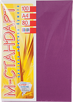 Папір A4 'М-Стандарт' ТЕМНІ ТОНИ 44A (Raspberry) 100 л./80 гр.