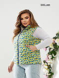 Жіноча весняна жилетка батальна 5340 жан, фото 2