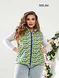 Жіноча весняна жилетка батальна 5340 жан, фото 6
