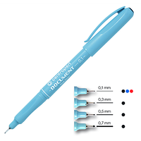 Маркер "Centropen" Liner Document черный ( 0.1 мм.)