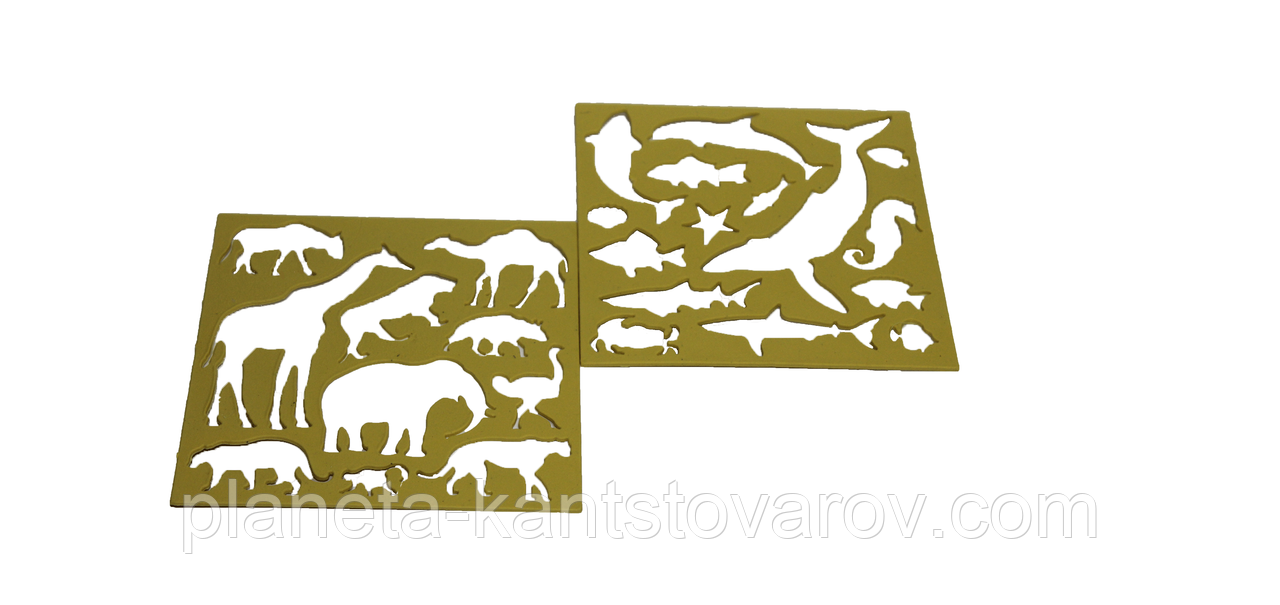 Трафарет Люкс-Колор ТП-13 "Риби і Звірі" 2 шт.