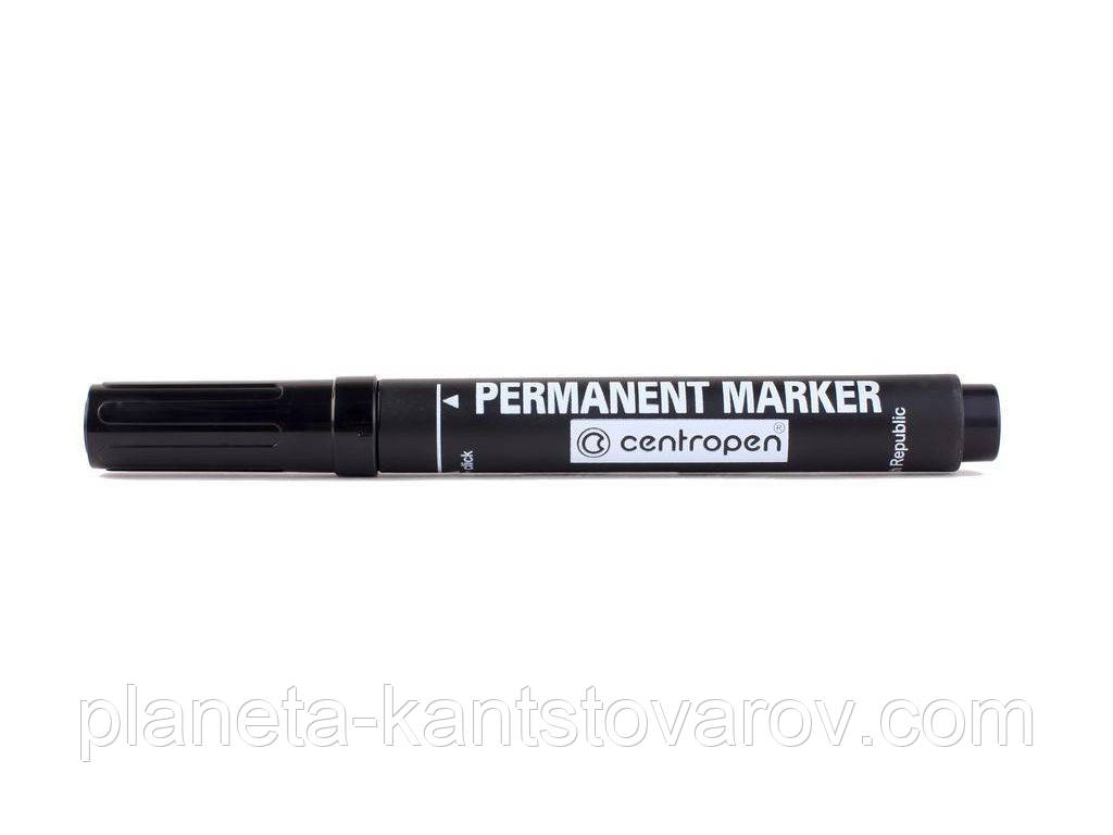 Маркер "Centropen" 8566 товстий, круглий чорний (2.5 мм)