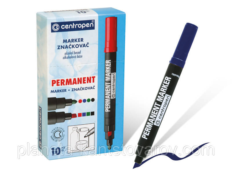 Маркер "Centropen" 8576 товстий-скошений синій