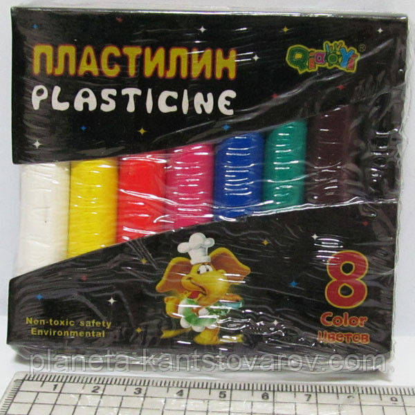 Пластилин 1625-8 "Слоник" (8 цв. - 110 гр) круглый в картонной упаковке