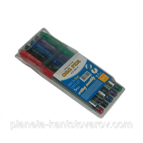 Набір олійних ручок CS-501-5 "Chens" (5 кол.)