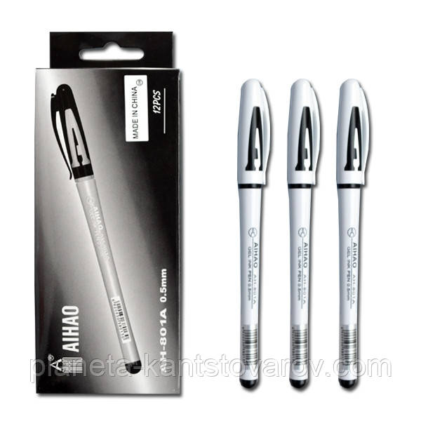 Ручка гелева Aihao AH801A чорна