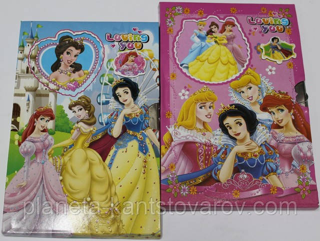 Блокнот на замку 32K-1 (32K-001/006/007) "Winx/Hello Kitty/Принц/Квіти/Серця/Мішки/Метелики"