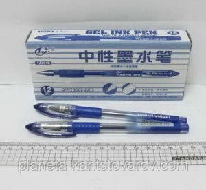 Ручка гелева Tianjiao TZ-501B з грипом (синя)