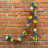 Ліана ланцюг польова волошки, соняшник ромашка та мак 2 м, фото 3