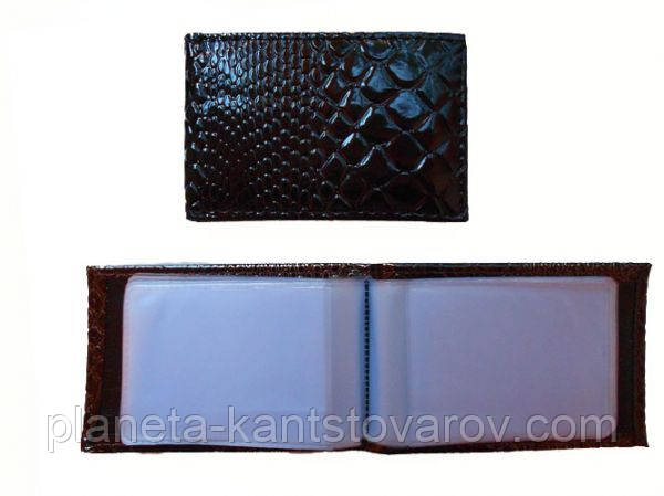 Візитниця-дисконтница вертикальна Y-7353-1 "Змія чорна"