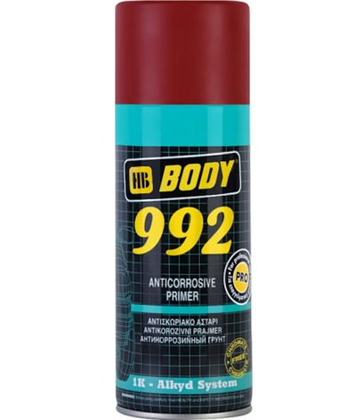 Ґрунт антикорозійний Spray 992 коричневий 400 мл, HB Body, фото 1