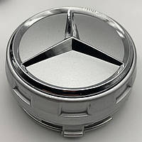 Ковпачок на литі диски Mercedes AMG 0004000900 сірі хром 75 мм 70 мм 14 мм