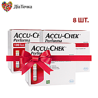 Тест-полоски Акку-Чек Перформа (Accu-Chek Performa) 100 шт. 8 упаковок