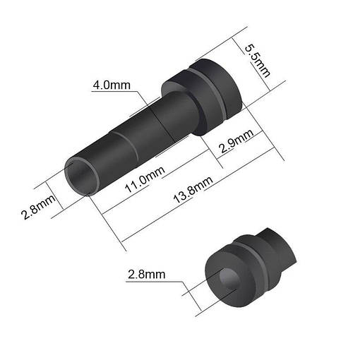 Резиновый хвостовик, изолятор для разъемов Jack 3.5, USB и т.п. (ID ...
