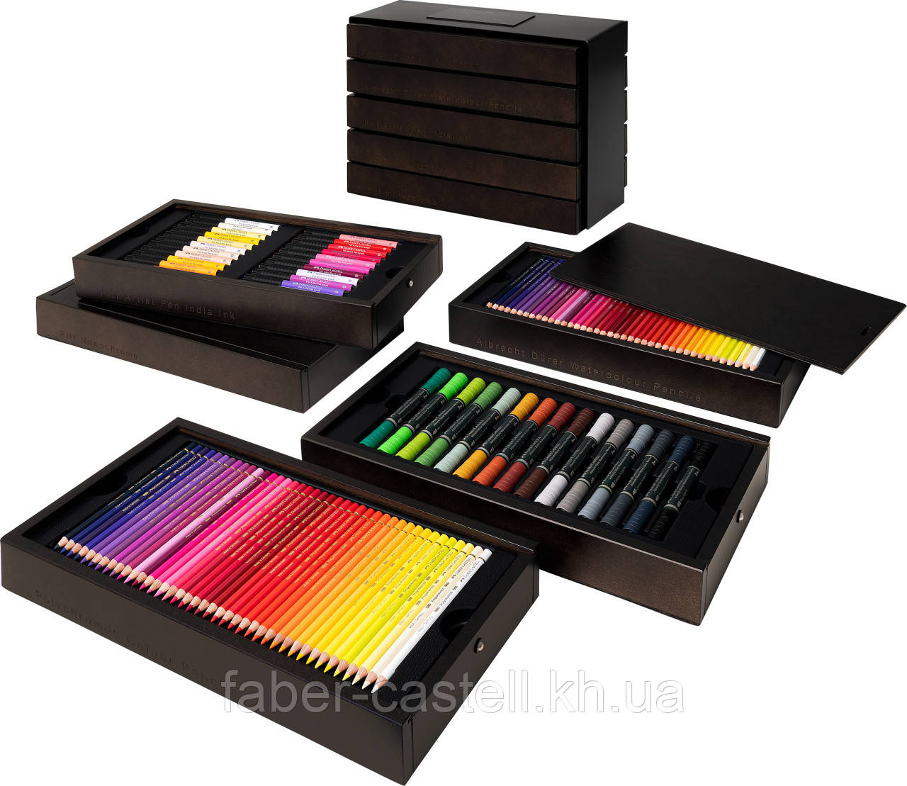 Подарунковий набір у дерев'яній шкатулці Faber-Castell Art & Graphic Limited Edition 396 предметів, 110052