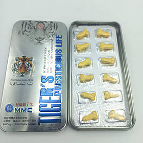 Препарат для підвищення потенції MMC TIGERS 12шт Таблетки для потенції