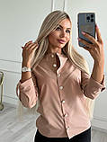 Блузка жіноча Розміри: 42-44, 46-48, 48-50, 52-54 Колір: рожевий, білий, чорний, зелений, бузковий, бежевий, фото 7