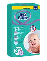 Подгузники для новорожденных Evy Baby 3 Midi  44шт / 5-9 кг