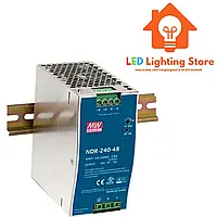 Блок живлення на DIN рейку Mean Well, NDR-240-48, 48V, 240W, 5А, IP20
