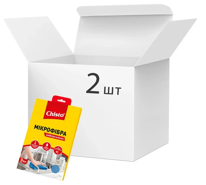 Упаковка серветок Chisto з мікрофібри універсальні 1 шт. х 2 шт.