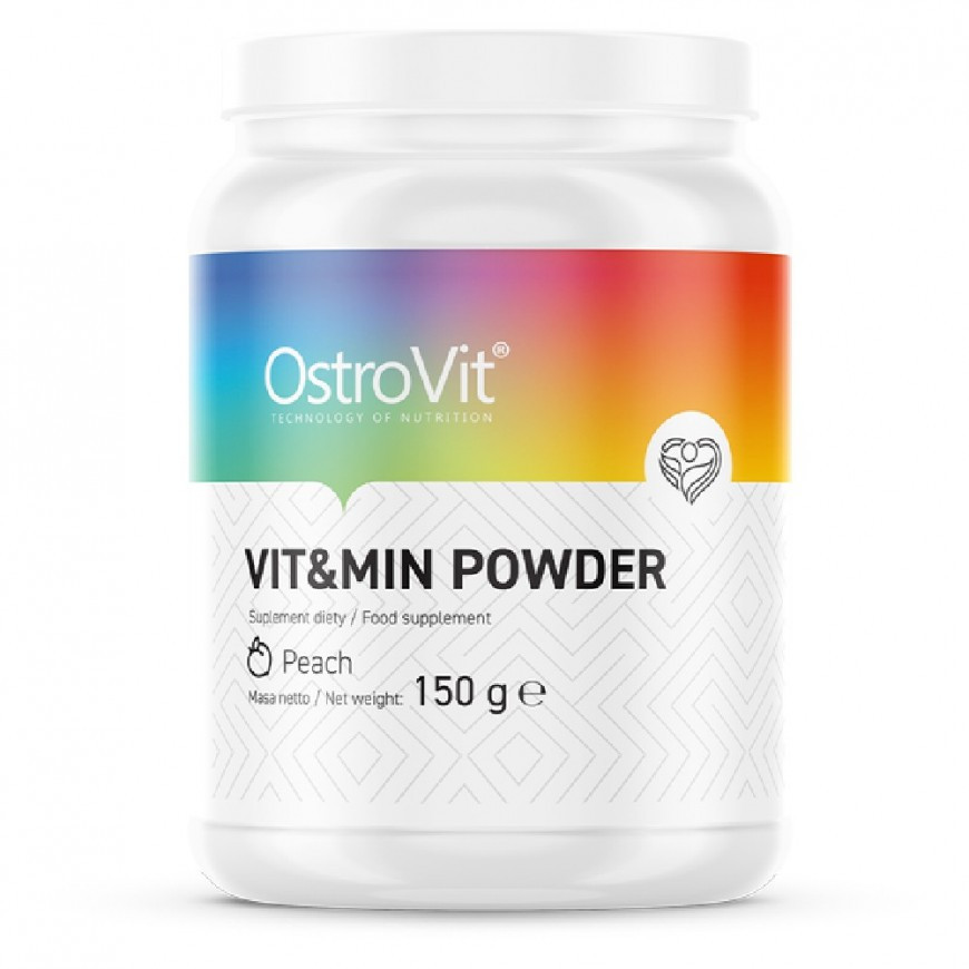 Комплекс вітамінів та мінералів Ostrovit Vit&Min Powder 150 g (Peach), фото 1