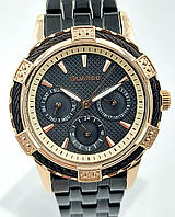 Женские часы на браслете, итальянский бренд Guardo B01356-3, чернение и розовое золото, мультикалендарь.